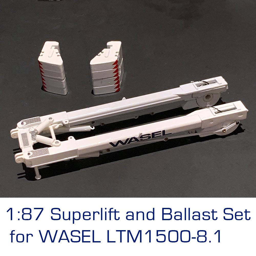 1:87 Superlift + 8 x Ballast + 7-Sheaves hook for WASEL LTM1500