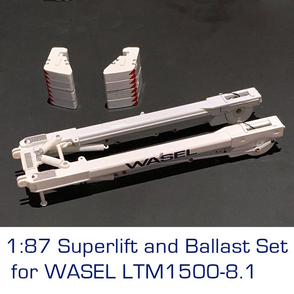 1:87 Superlift + 8 x Ballast + 7-Sheaves hook for WASEL LTM1500