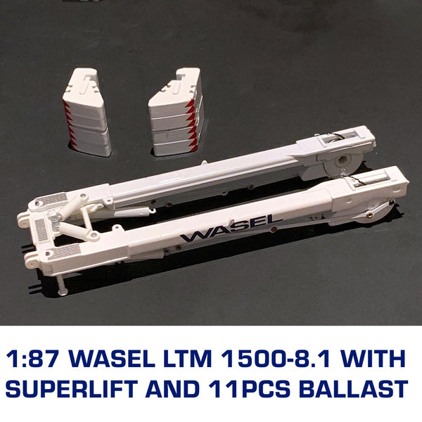 1:87 Wasel Liebherr LTM1500-8.1 with Superlift and Ballast