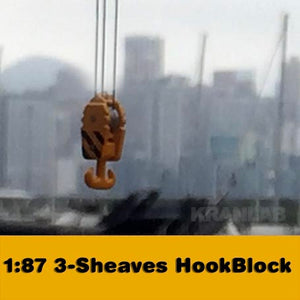 1:87 3-Sheaves HookBlock in Yellow color