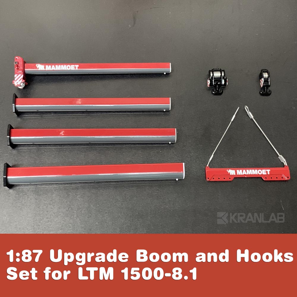 1:87 Mammoet Boom Sets and Hook sets for LTM1500